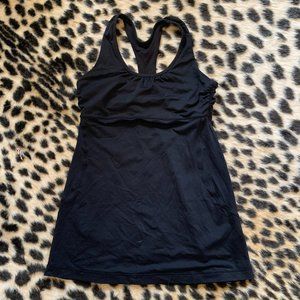 Black Lululemon built-in bra tank, size 8